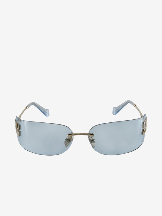Blue sunglasses,front view