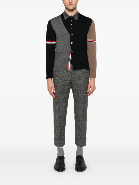 Blue knitwear, full body view