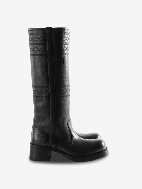 Black boots, side view