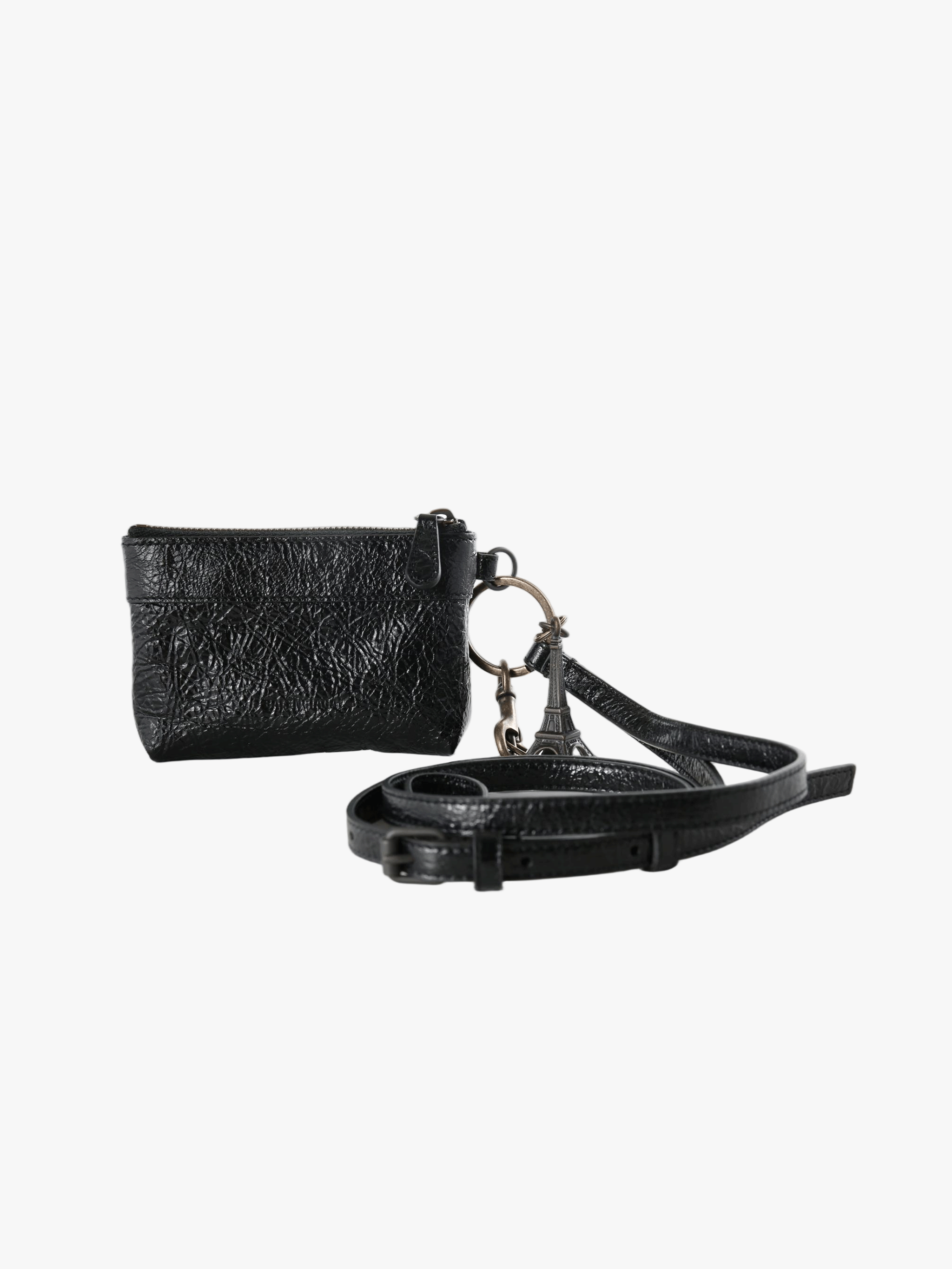 Black accessories, front view