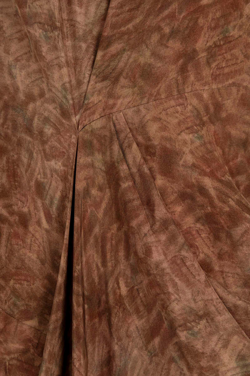 Close up of Burgundy dress, showing detail