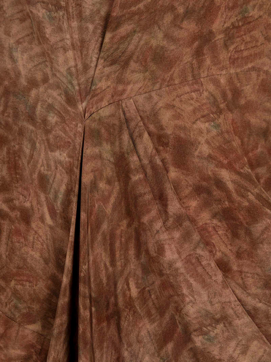 Close up of Burgundy dress, showing detail