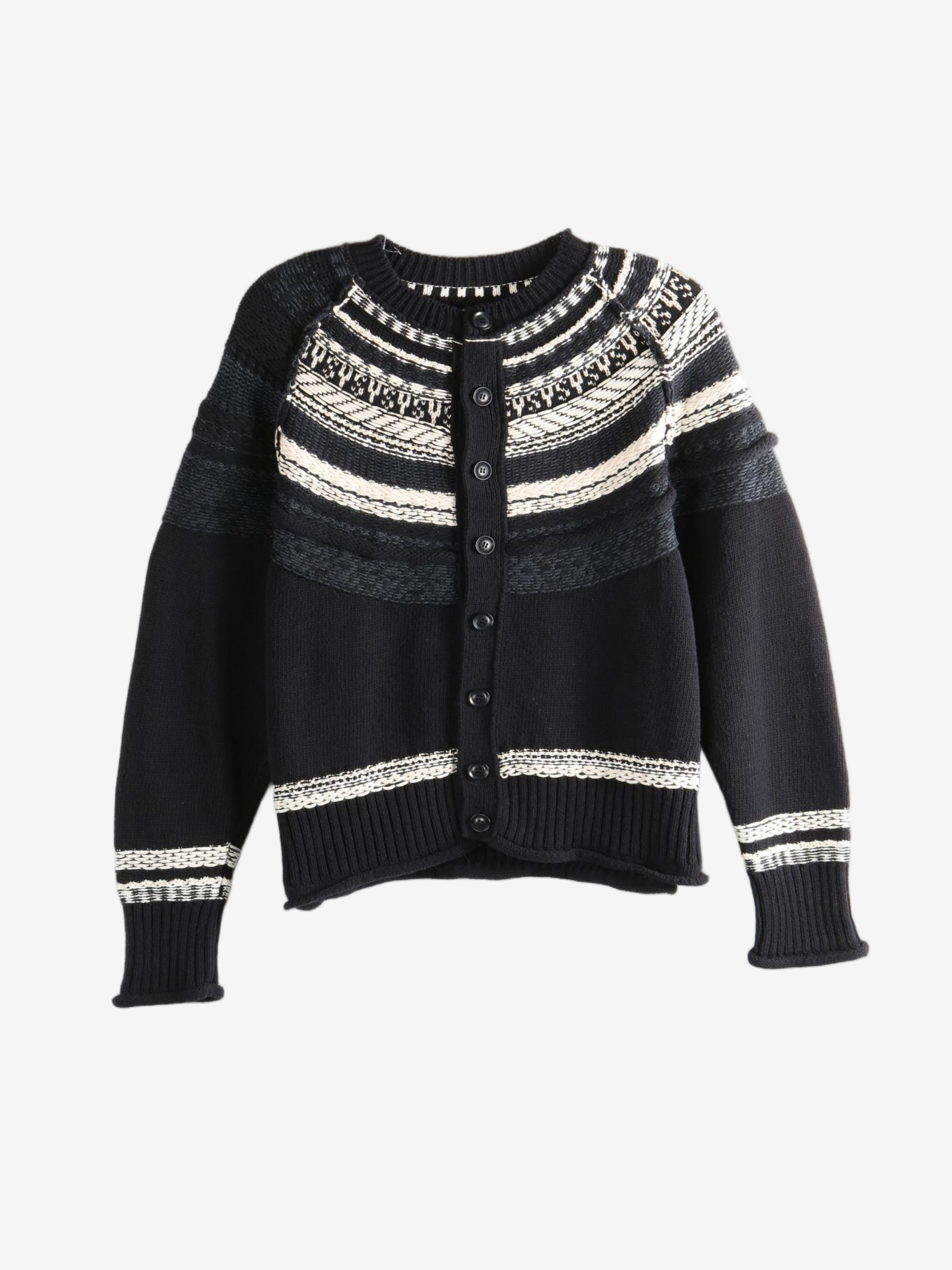 Black knitwear, front view