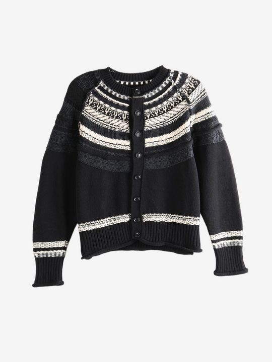 Black knitwear, front view