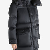 Black jacket worn by a person, showing the jacket's fit