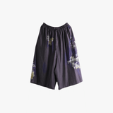  Purple striped shorts, front view