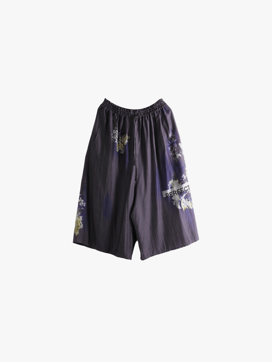  Purple striped shorts, front view