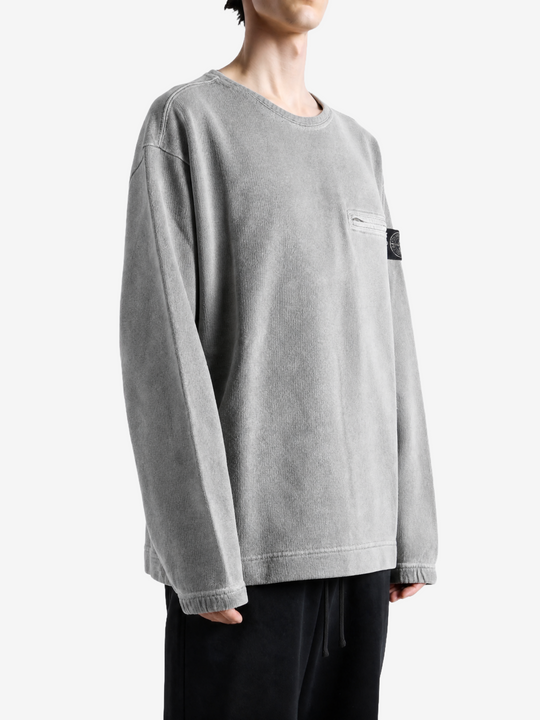 Grey hoodie, full body view