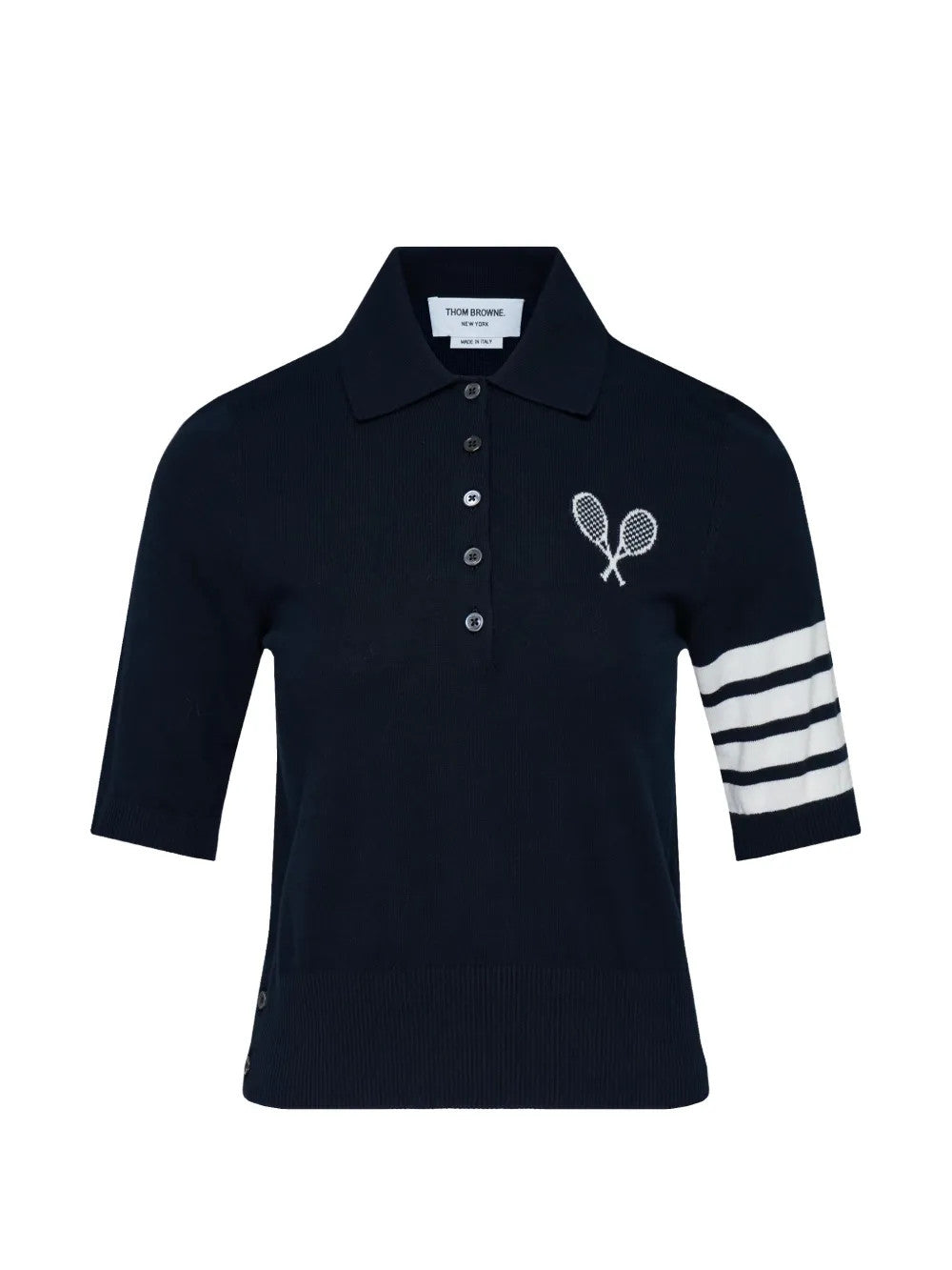 Navy t-shirt, front view