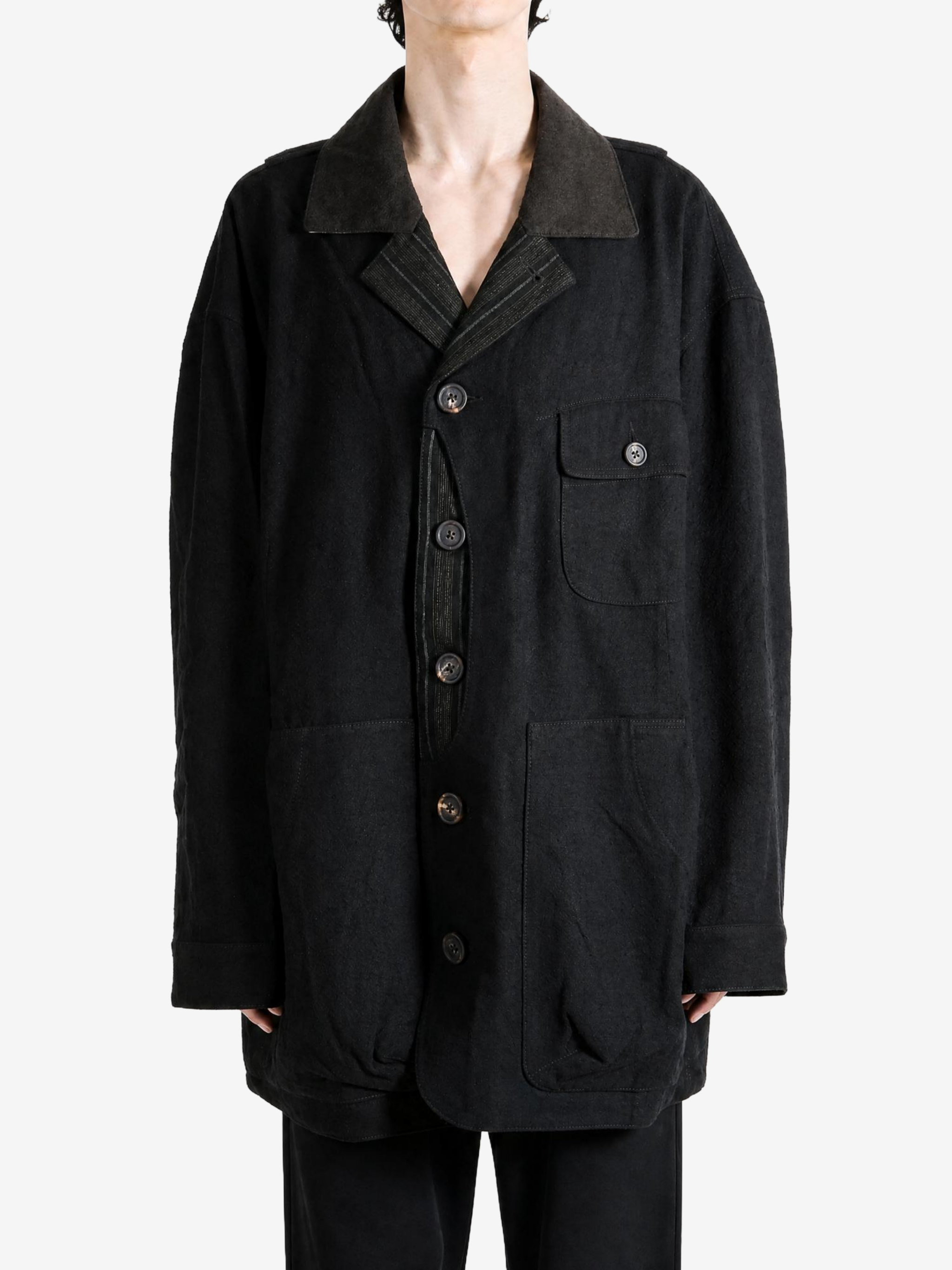 Black jacket, front view