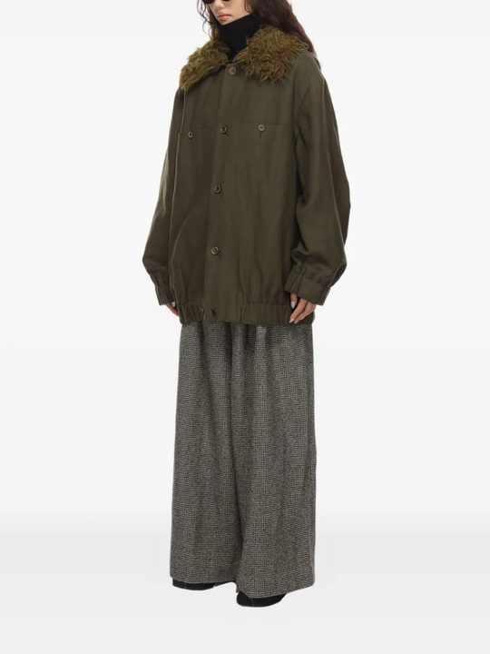 Brown jacket, full body view