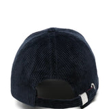 Navy hat, back view