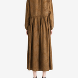 Brown dress, full body view
