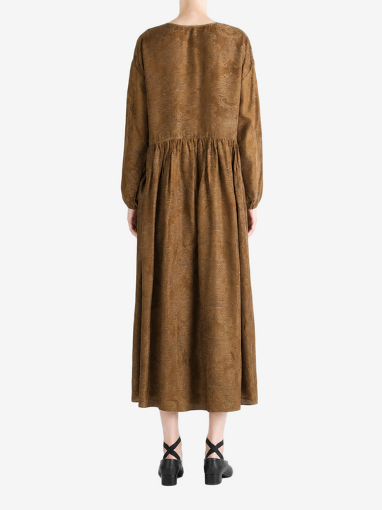 Brown dress, full body view