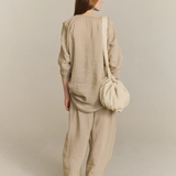 Tan pants,full body view