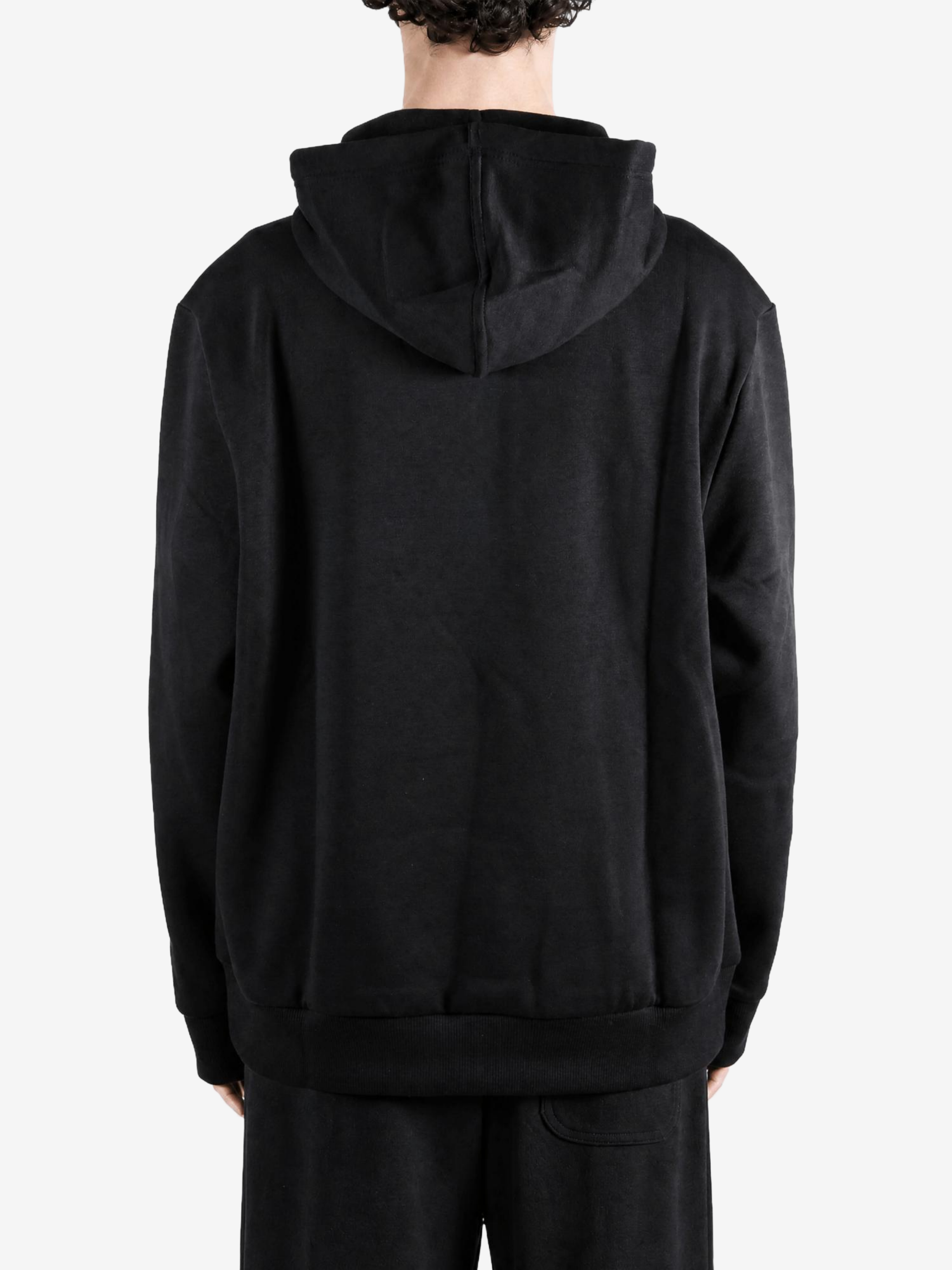 Black hoodie, full body view
