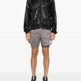 Gray shorts,full body view