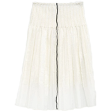 White skirt, back view