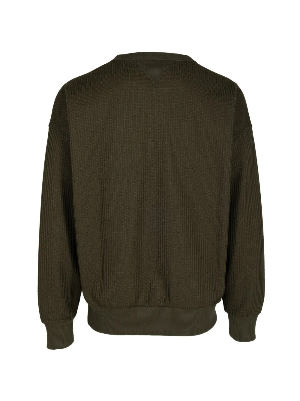 Green hoodie, back view