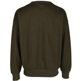 Green hoodie, back view