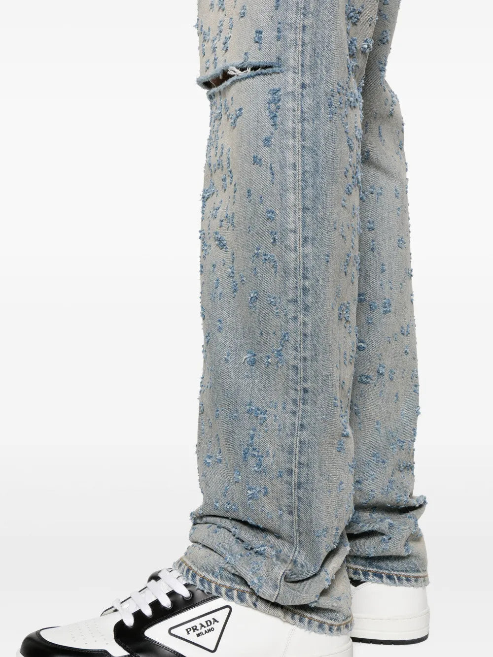 Blue jeans, front view