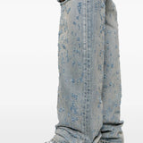 Blue jeans, front view