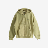 Green hoodie, front view