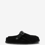 Black sandals, front view