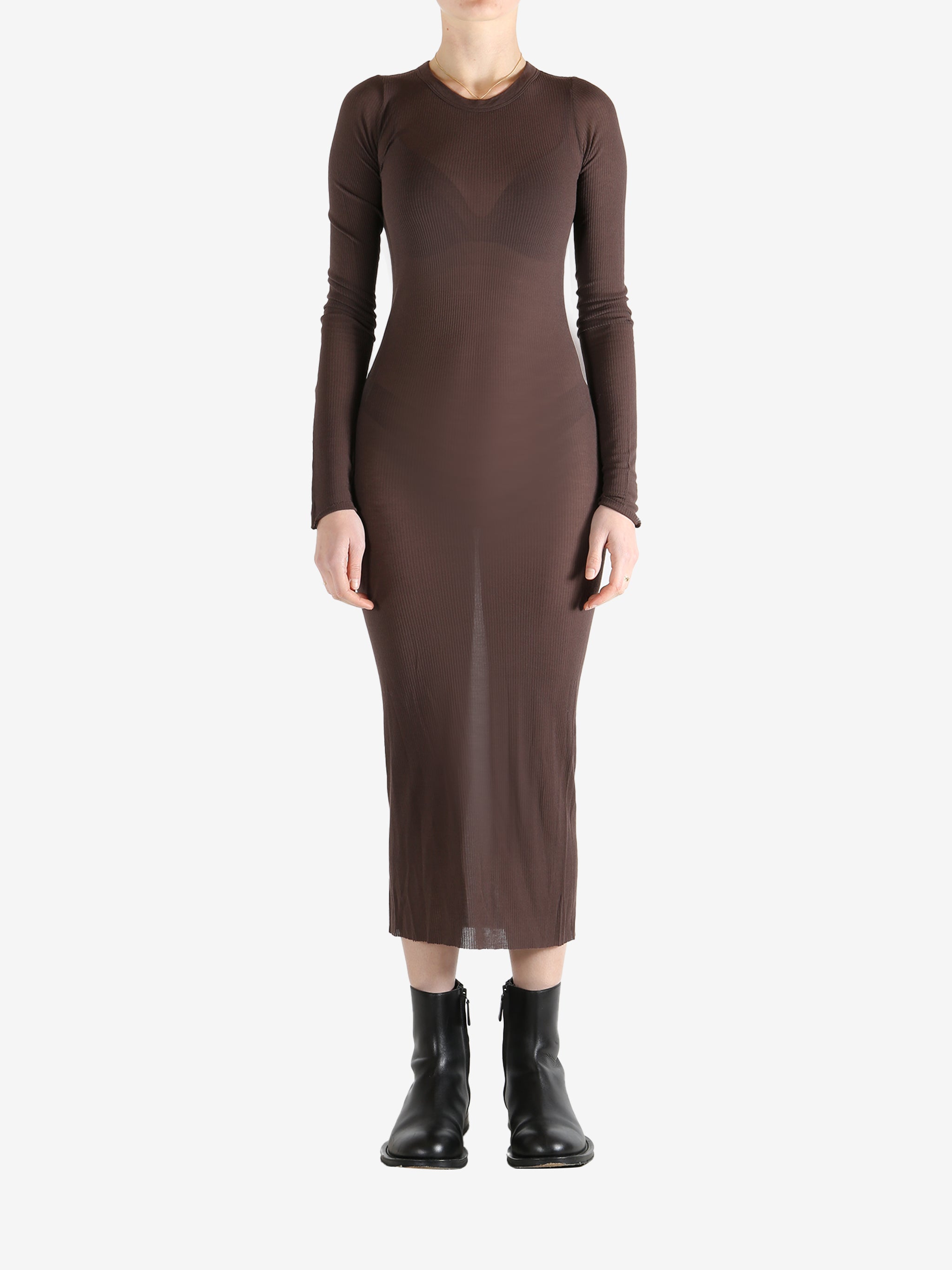 Brown dresses, full body view