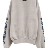 grey hoodie, back view