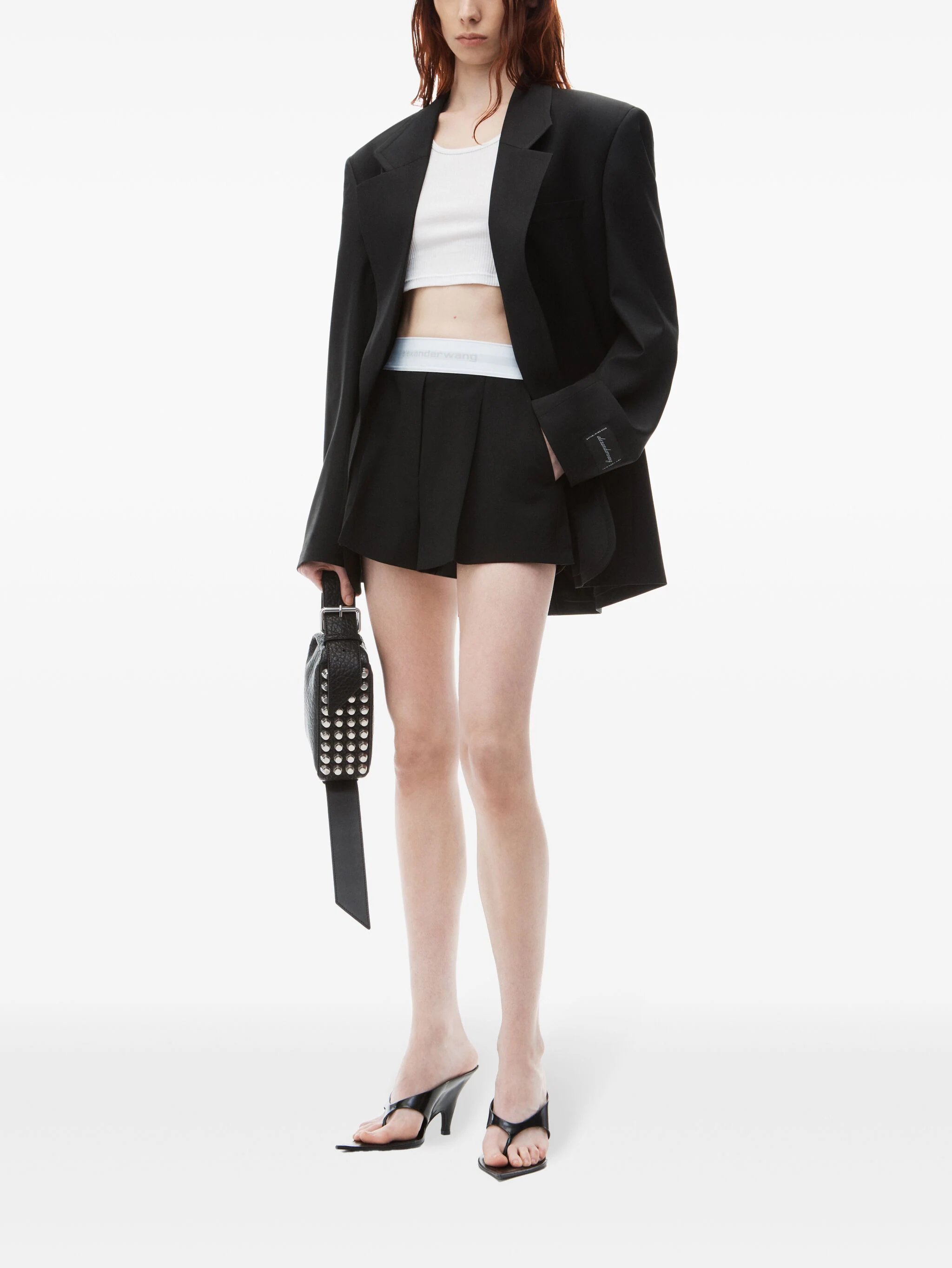 ALEXANDER WANG - Women Logo Elastic High Waisted Pleated