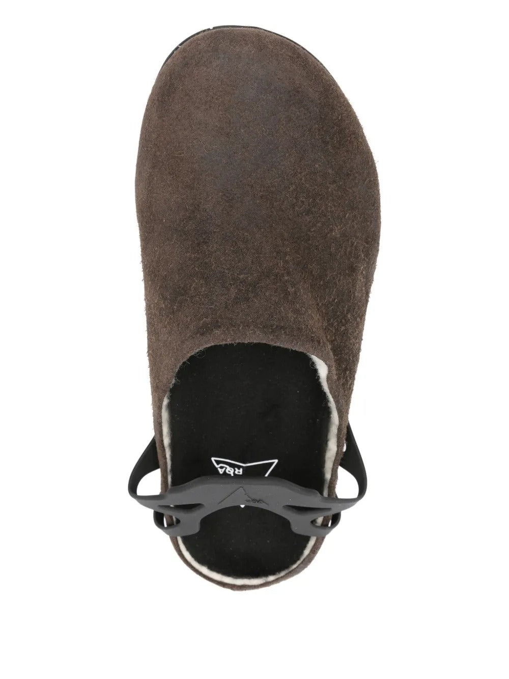 Brown mules, top view