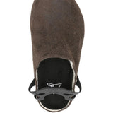 Brown mules, top view