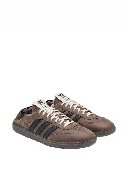 Brown shoes, front view