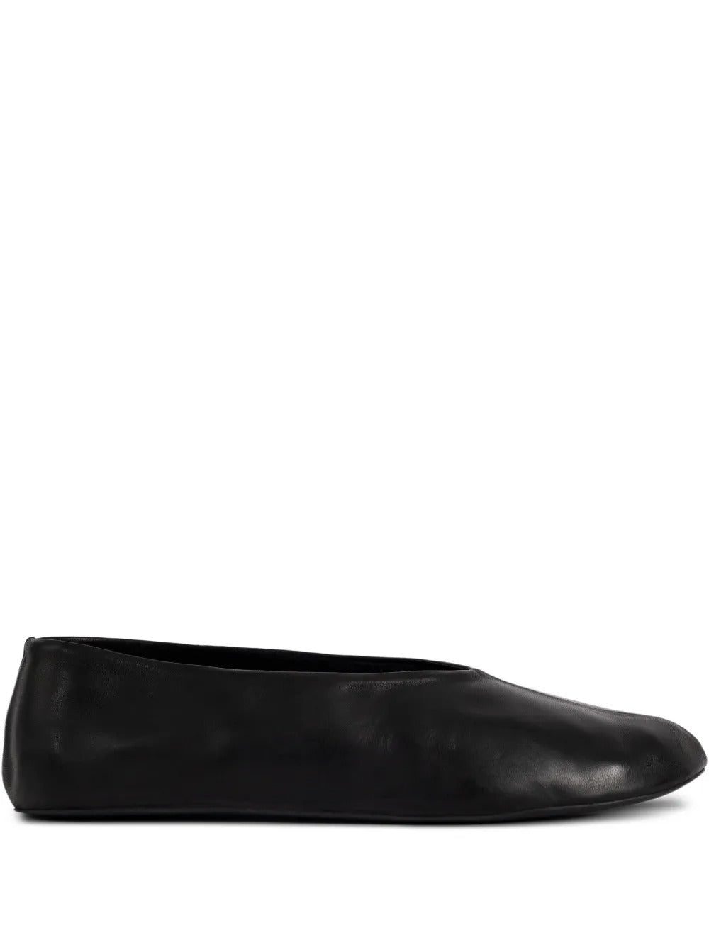 Black slipper, front view