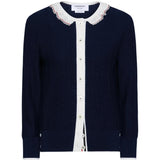 Navy knitwear, front view