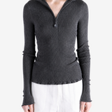 Grey hoodie worn by a person, showing the hoodie fit