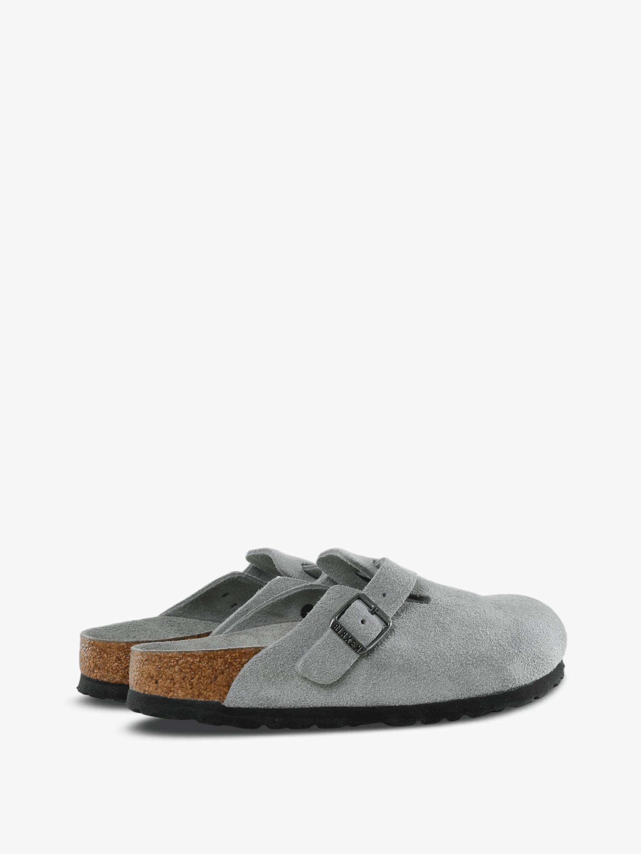 Grey sandals, front view