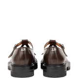 Brown shoes, back view