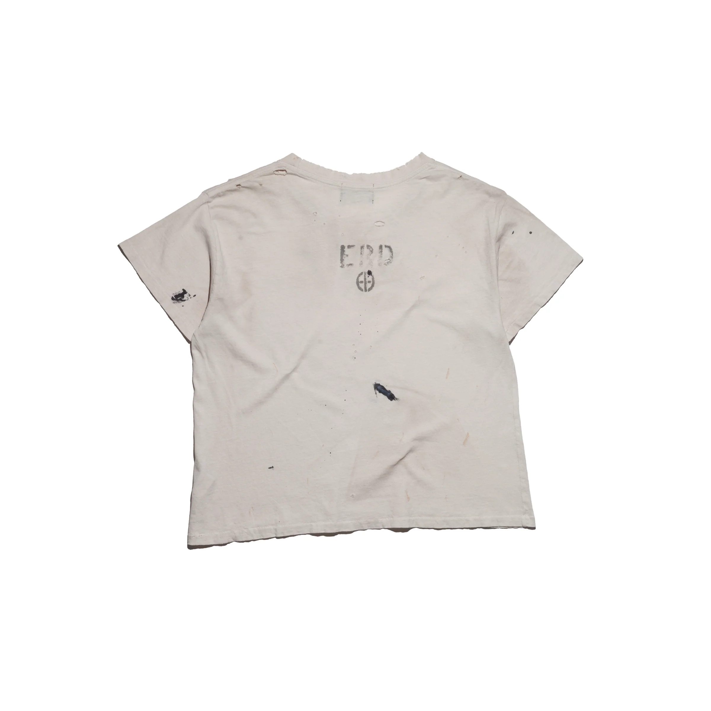 White t-shirt, back view