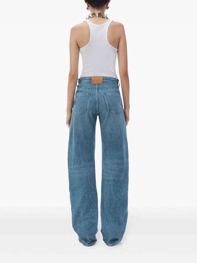 ALEXANDER WANG - Women Bonded Seams Low Rise Bowed Gusset Jean