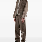 Brown jacket, full body view