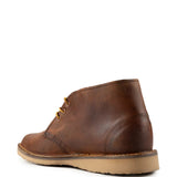 Brown boots, side view