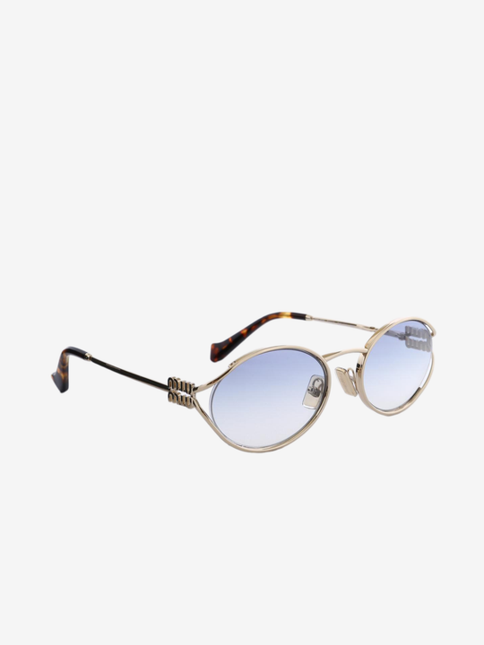 Blue eyewear, front view