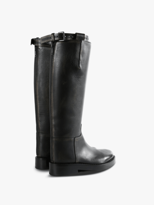 Black boots, side view