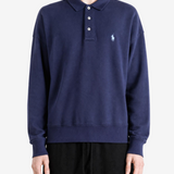 Navy top, front view