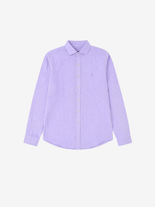 Purple shirt, front view