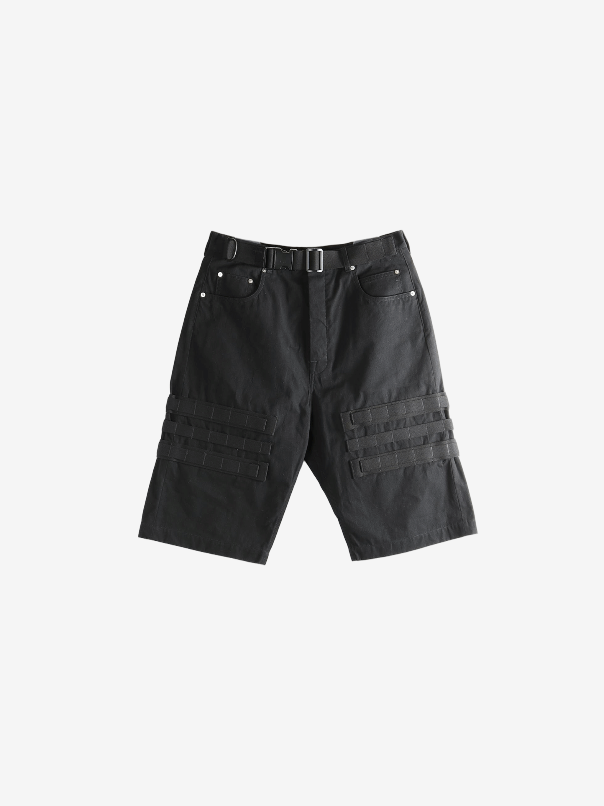 Black shorts, front view