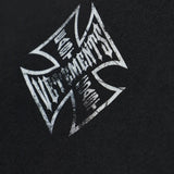 Close up of Black t-shirt, showing texture of the 100% cotton fabric