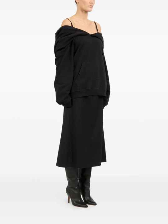 Black sweatshirt, full body view
